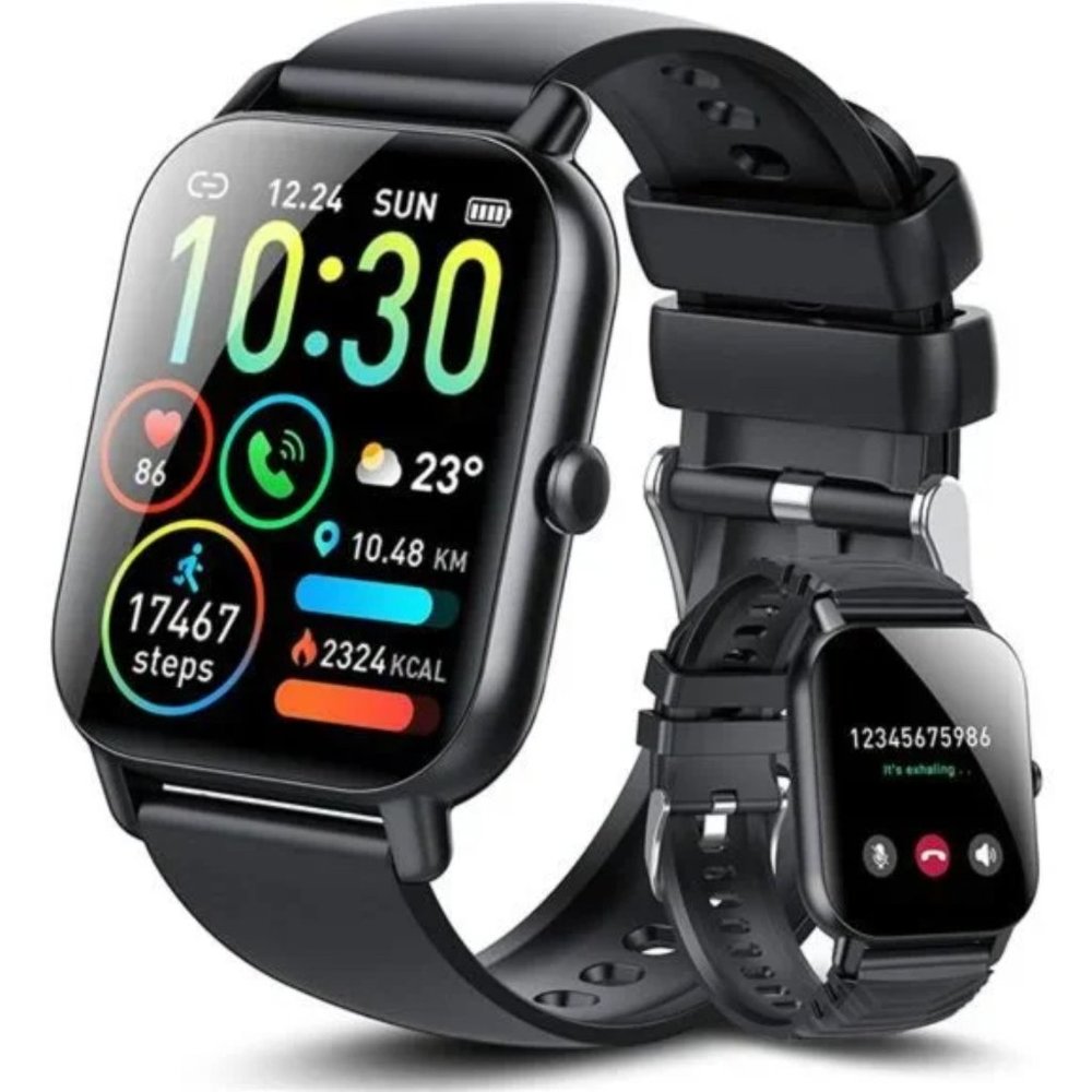 New Smart Watch, 1.85" Fitness Watch with Heart Rate Monitor, Waterproof